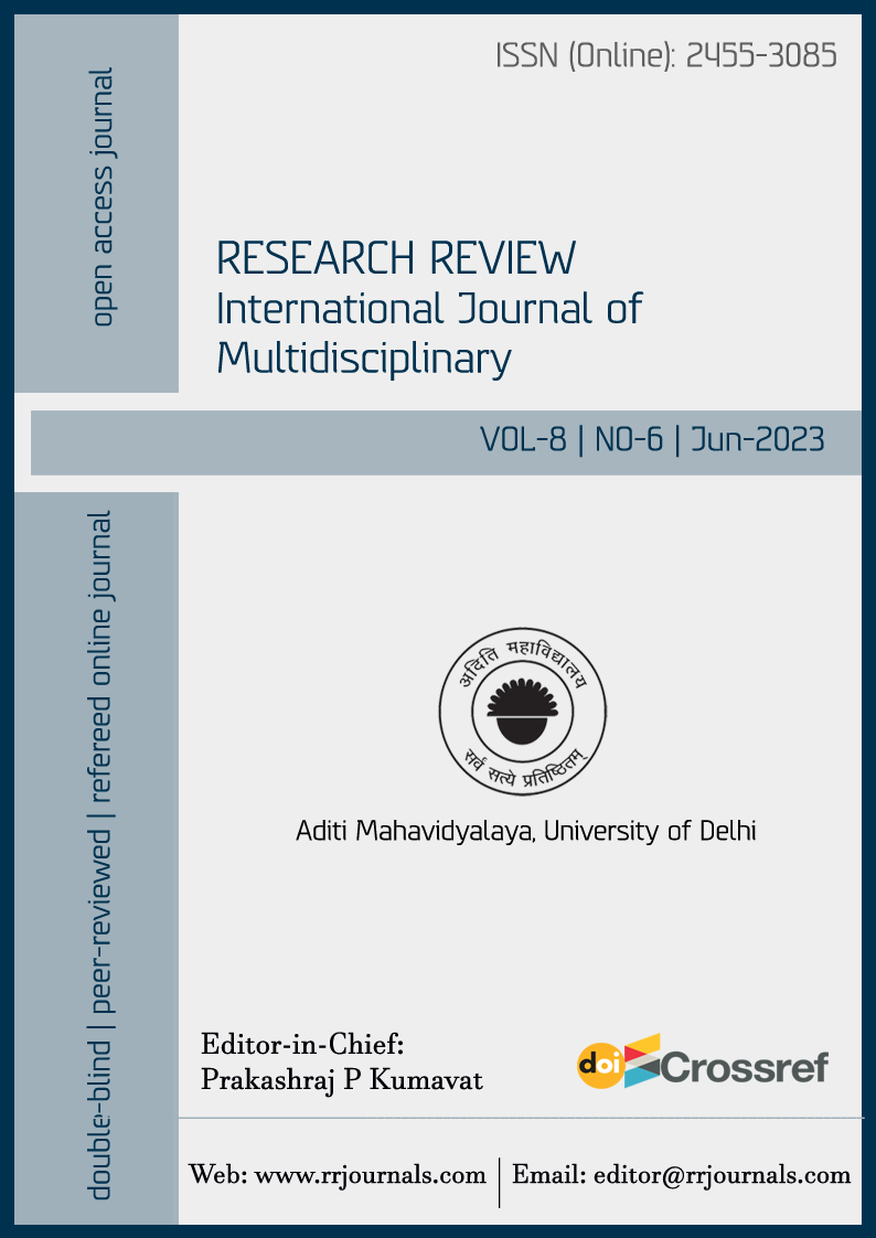 					View Vol. 8 No. 6 (2023): RESEARCH REVIEW International Journal of Multidisciplinary
				